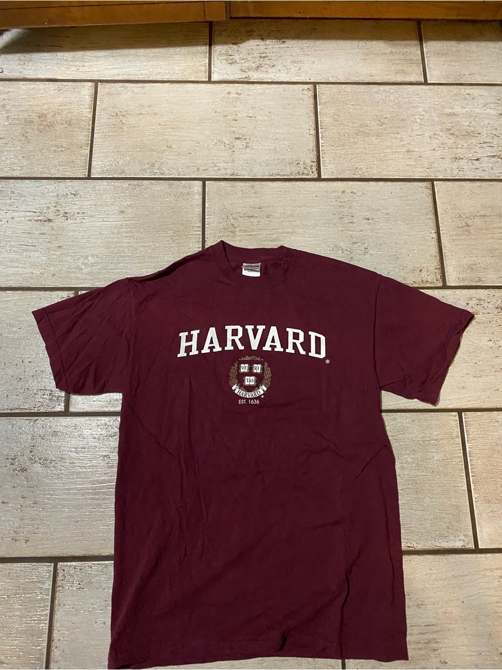 Harvard Men's Maroon Short-Sleeve T-Shirt Size M